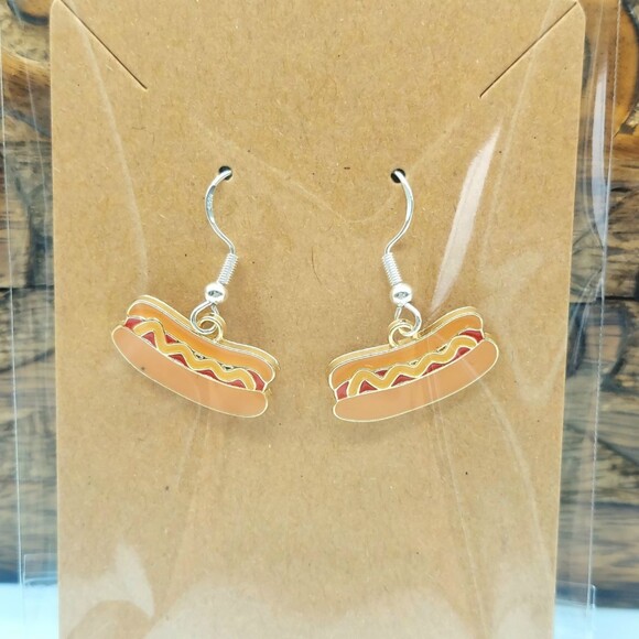 Hotdog Earrings - Picture 1 of 2